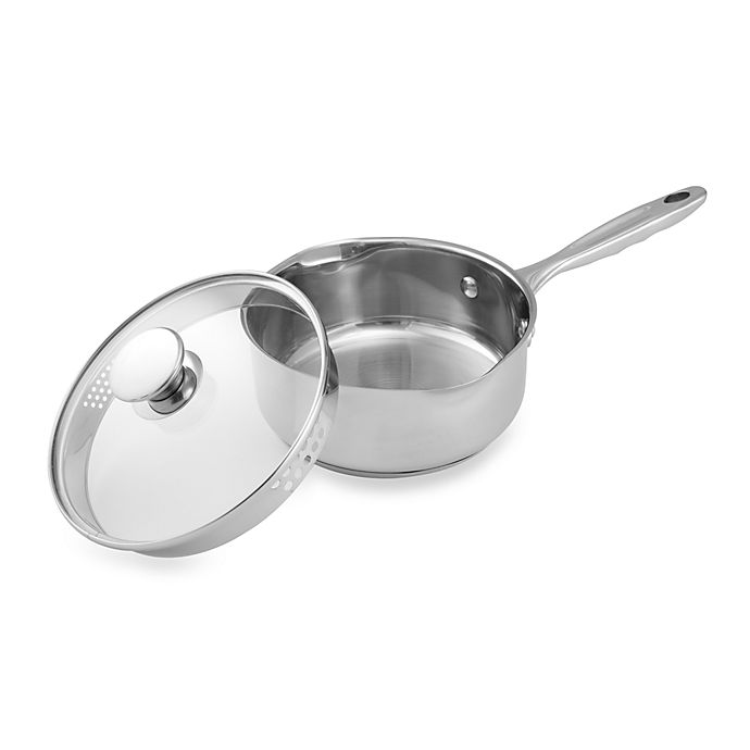 Wolfgang Puck® Stainless Steel 2 Quart Covered Saucepan | Bed Bath & Beyond Wolfgang Puck Stainless Steel Pans