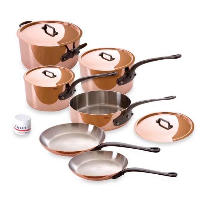 Mauviel M'heritage 150c Copper 10Piece Cookware Set Bed Bath and