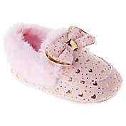 First Steps Size 0-3M Moccassin Slipper in Light Pink