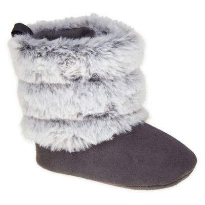 faux fur boots white