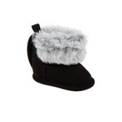 Stepping Stones Faux Suede Fur Booties in Black