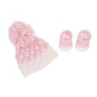 Alternate image 0 for First Steps Size 0-6M 3-Piece Cap and Bootie Set in Mauve Pink