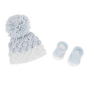 First Steps Size 0-6M 3-Piece Hat and Bootie Set in Arctic Ice