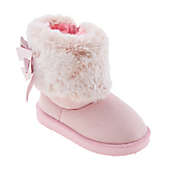 First Steps Faux Fur Boot in Light Pink