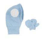 Alternate image 0 for First Steps Size 6-12M 2-Piece Balaclava Hat and Mittens Set in Blue