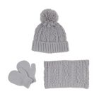 Alternate image 0 for First Steps Size 2T-4T 4-Piece Cap, Scarf, and Mittens Set in Grey