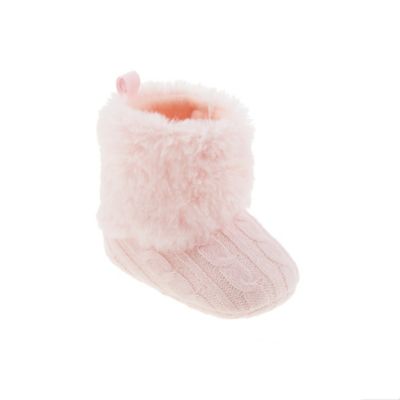 Stepping Stones Faux Fur Cuff Boot in Light Pink