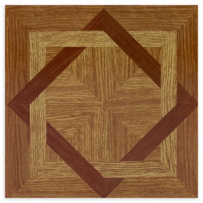 Achim Tivoli 45-Pack 12-Inch Wood Diamond Floor Tiles in Beige