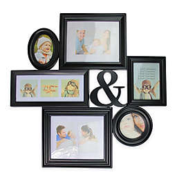 Northlight 27.75-Inch Multi-Sized Ampersand Picture Collage Frame in Black