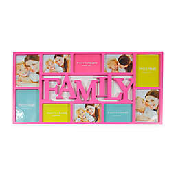 Northlight 28.75-Inch Dual-Sized 'Family' Picture Collage Frame in Pink