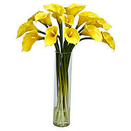 Nearly Natural Artificial Calla Lilly Arrangement in Vase