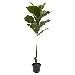 Nearly Natural 4-Foot Artificial Indoor/Outdoor Fiddle Leaf Tree