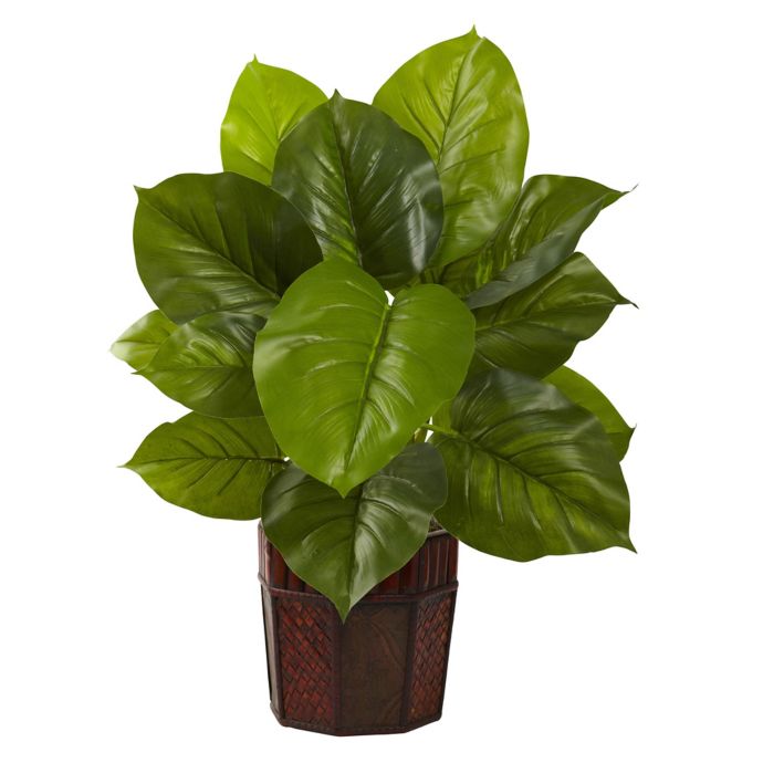 Nearly Natural 28Inch Artificial Large Leaf Philodendron Plant with