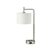 Cedar Hill Touch Table Lamp with Wireless Charger in Silver