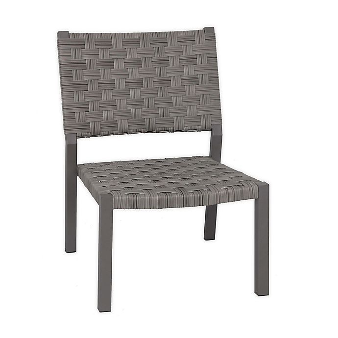 Destination Summer Stackable Wide Patio Chair in Brown