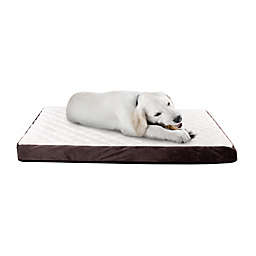 PETMAKER Orthopedic Charcoal Infused Medium Pet Bed in Brown/White
