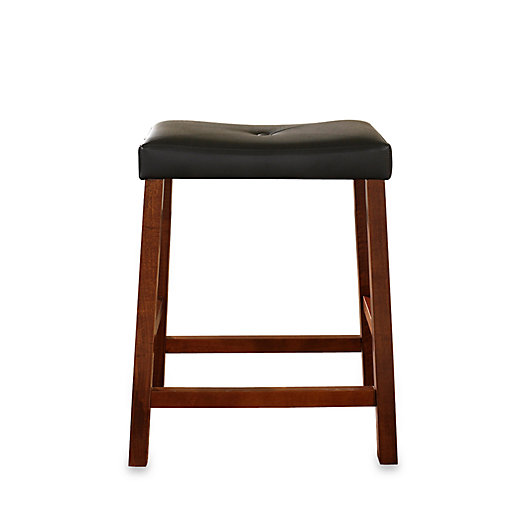 Crosley Upholstered Saddle Seat Bar, Scoop Seat Counter Stools