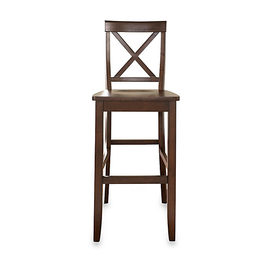 Crosley X Back Counter Stool Set Of 2, 30 Inch Bar Stools With Back