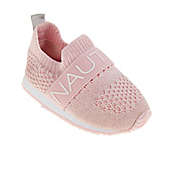 Nautica&reg; Size 0-3M West Deck Sneaker in Pink/Silver