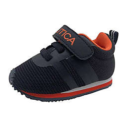 Nautica® Size 0-3M Tiny Towhee Sneaker in Navy/Orange