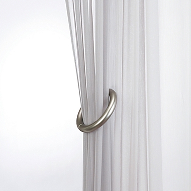 Umbra&reg; Halo Floating Magnetic Tie Backs in Nickel (Set of 2). View a larger version of this product image.