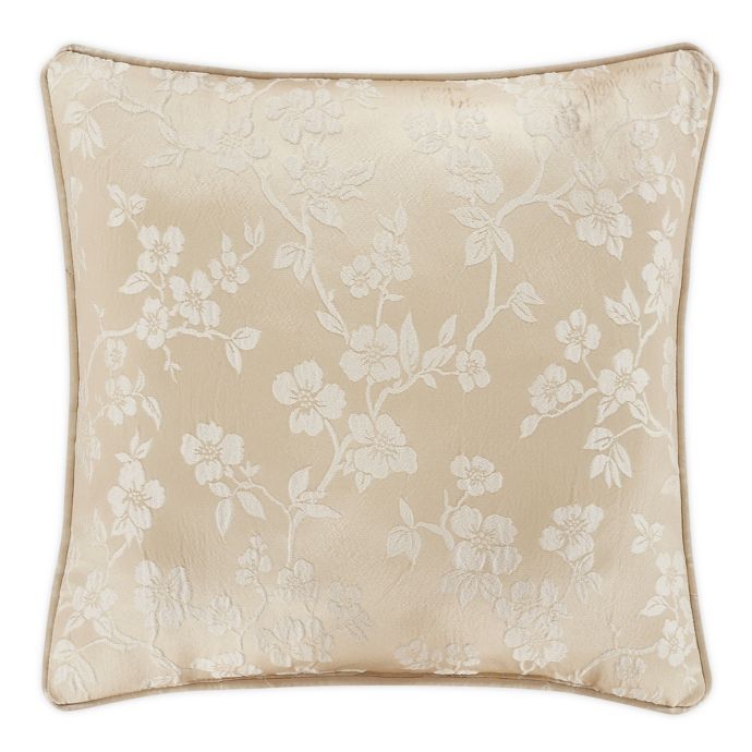 J. Queen New York™ Blossom Square Throw Pillow in Ivory | Bed Bath & Beyond