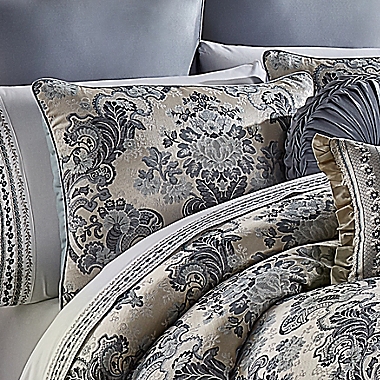 J. Queen New York&trade; Glendale 4-Piece Queen Comforter Set in Indigo. View a larger version of this product image.