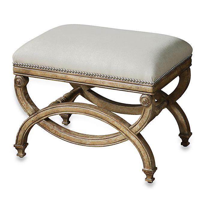 Uttermost Karline Small Vanity Bench, Small Vanity Chair With Wheels