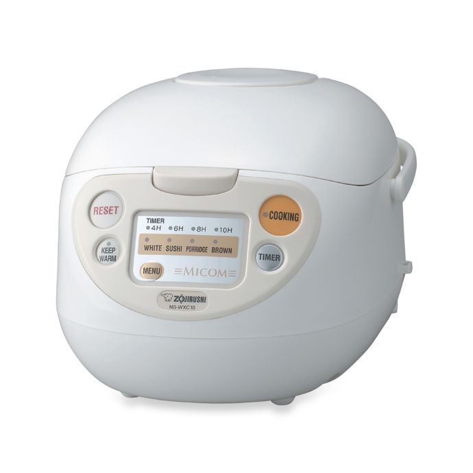 Zojirushi 5 1 2 Cup Micom Rice Warmer Cooker In White Bed Bath Beyond