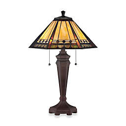 Quoizel Arden Tiffany 2-Light Table Lamp in Bronze