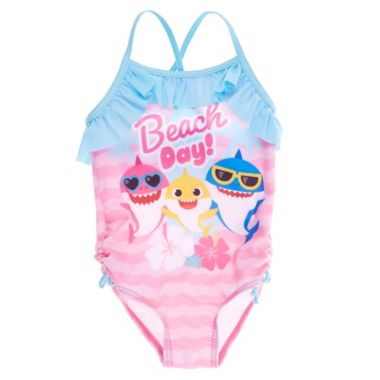 Nickelodeon&trade; Size 12M Baby Shark Swimsuit in Pink. View a larger version of this product image.