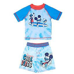 Disney® Mickey Mouse 2-Piece Multicolor Tie Dye Swim Set