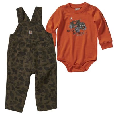 carhartt camo overalls baby