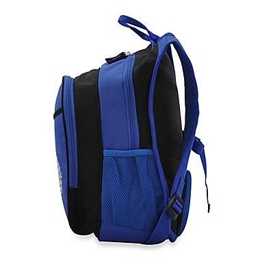 Obersee Preschool All-in-One Backpack for Kids with Insulated Cooler in Blue Racecar. View a larger version of this product image.