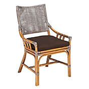 Safavieh Donatella Rattan Accent Arm Chair in Brown