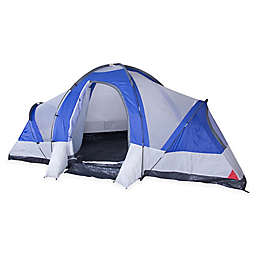 Stansport® 3-Room 8-Person Dome Tent in Blue/Grey