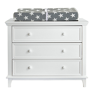 Contours&reg; 3-Drawer Dresser in White. View a larger version of this product image.