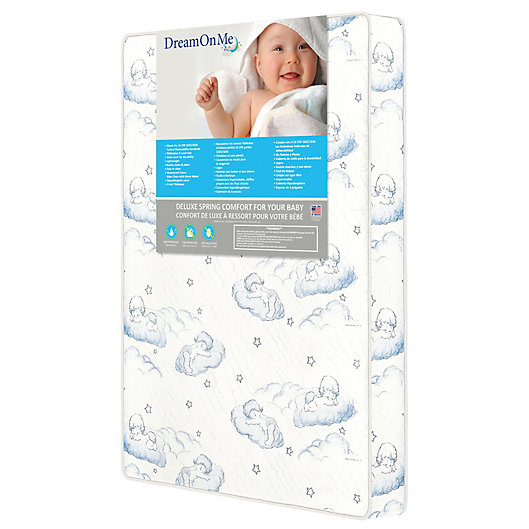 Alternate image 1 for Dream On Me Sweet Dreams 3-Inch Spring Coil Mini/Portable Crib Mattress in Blue