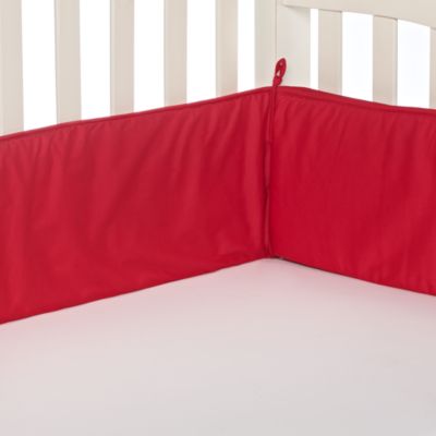 red crib bumper