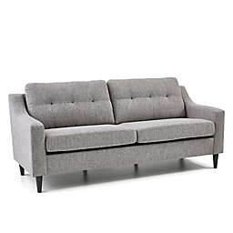 Dream Collection™ by LUCID® Scooped-Arm Sofa in Light Grey