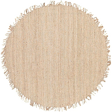 Surya Jute Bleached Natural 8&#39; Round Rug in Cream. View a larger version of this product image.