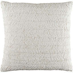 Surya Lindon Textured European Pillow Sham in White