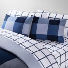 Alternate image 1 for Simply Essential&trade; Block Plaid 7-Piece Full/Full XL Comforter Set in Navy