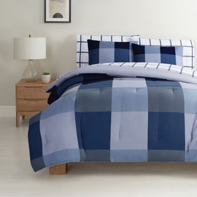 Simply Essential&trade; Block Plaid Comforter Set