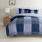 Alternate image 0 for Simply Essential&trade; Block Plaid 7-Piece Full/Full XL Comforter Set in Navy