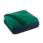 Alternate image 2 for Simply Essential&trade; Vertical Colorblock 7-Piece Full/Full XL Comforter Set in Green/Navy