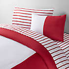 Alternate image 1 for Simply Essential&trade; Vertical Colorblock 5-Piece Twin/Twin XL Comforter Set in Red/White