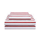 Alternate image 3 for Simply Essential&trade; Vertical Colorblock 5-Piece Twin/Twin XL Comforter Set in Red/White