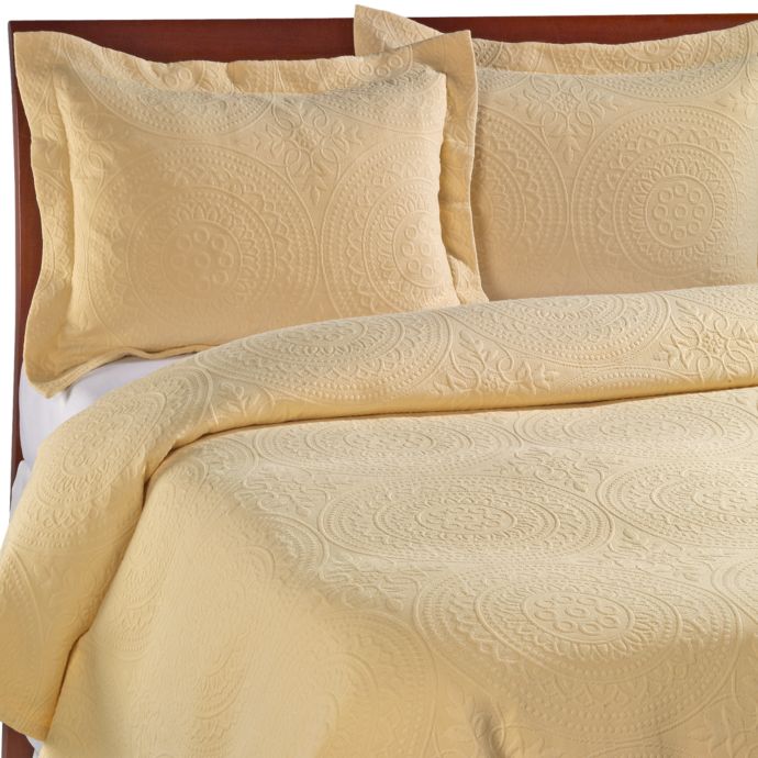 Vue™ Royal Medallion Matelasse Coverlet, 100 Cotton Sunshine Bed