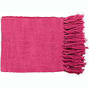 Surya Tilda Throw Blanket in Bright Pink